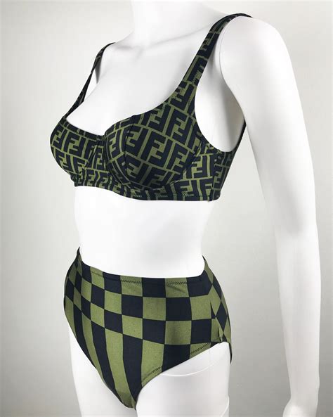 vintage fendi swimsuit|fendi high waisted bikini.